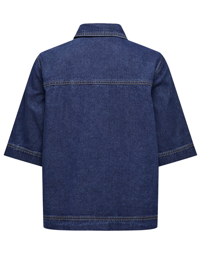 Only - ONLBelle Denim Skjorte - Dark Blue Denim